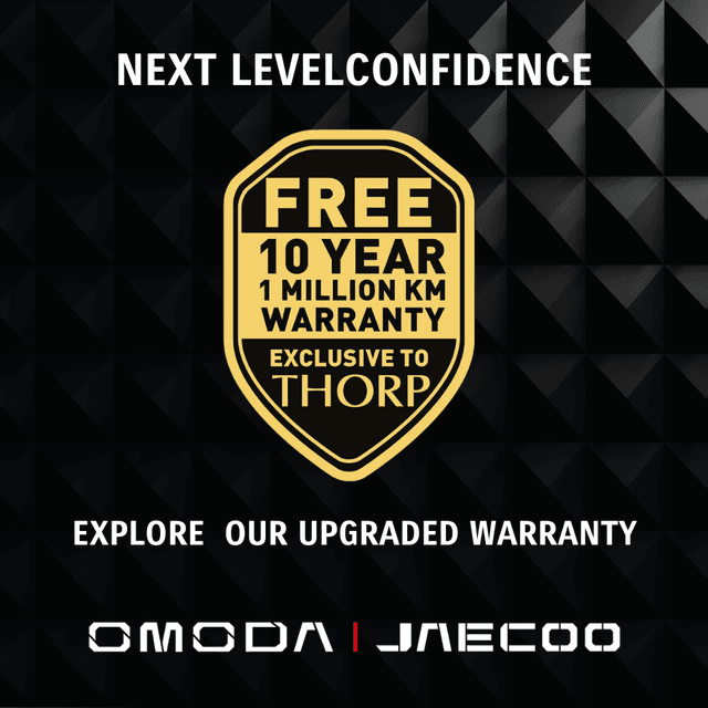 FREE 10 Year, 10 Million km Warranty. Exclusive to Thorp Omoda
